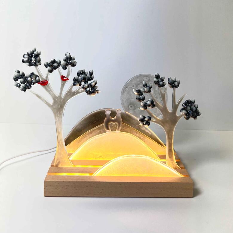 Wooden Base LED Stands