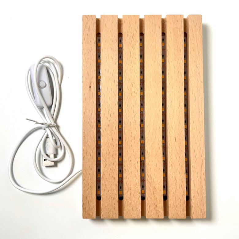 Wooden Base LED Stands