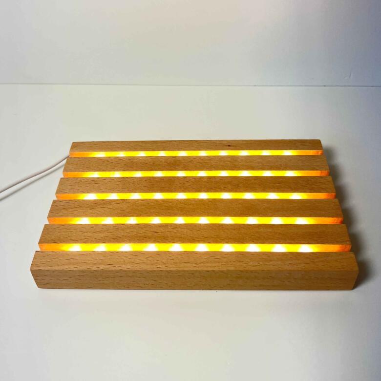 Wooden Base LED Stands