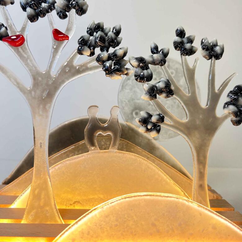 Wooden Base LED Stands