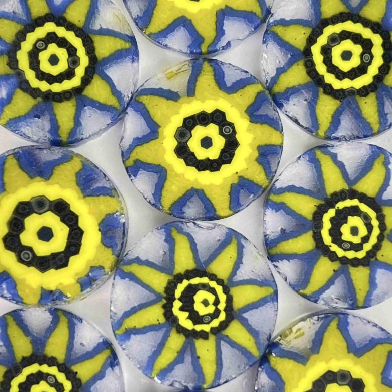 XL Murrine - Blue & Yellow Flower - 90COE