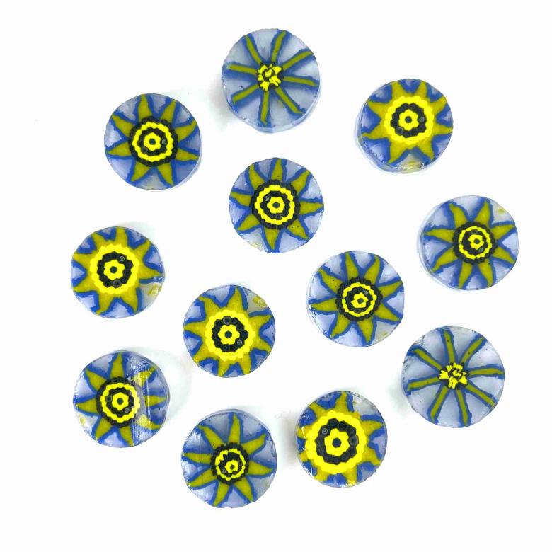 XL Murrine - Blue & Yellow Flower - 90COE