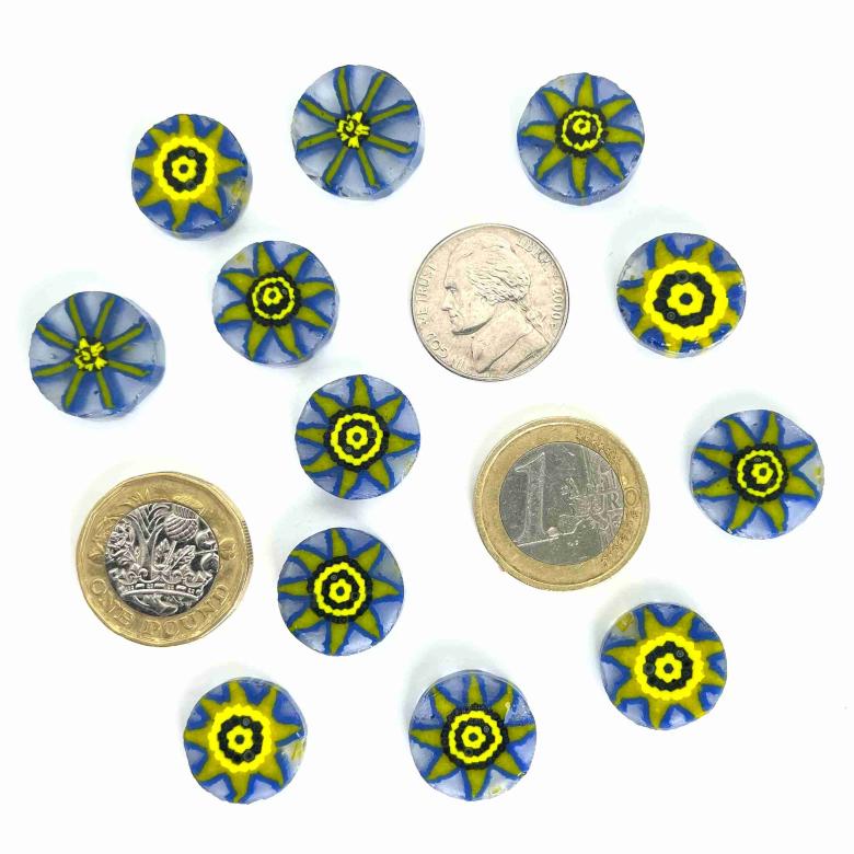 XL Murrine - Blue & Yellow Flower - 90COE