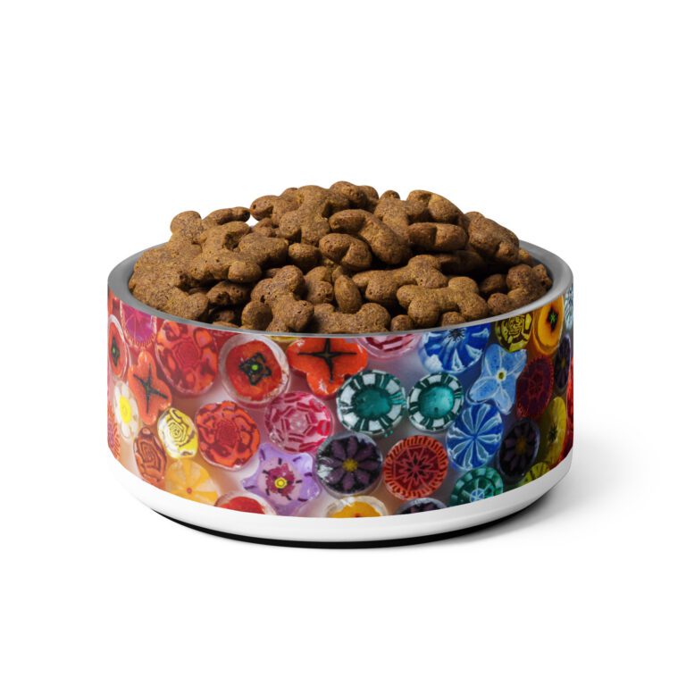 Merchandise Featuring Glass Images - Murrine Pet Bowl