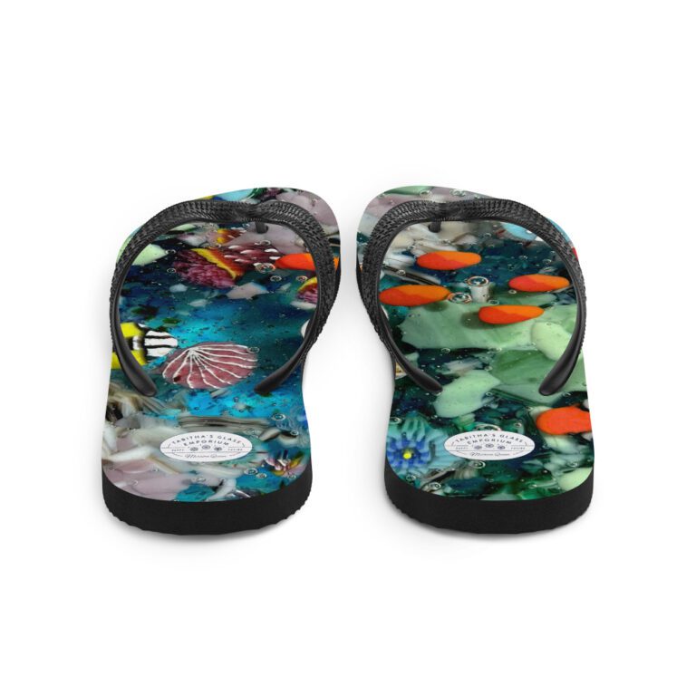 Merchandise Featuring Glass Images - Fish Murrine Flip-Flops