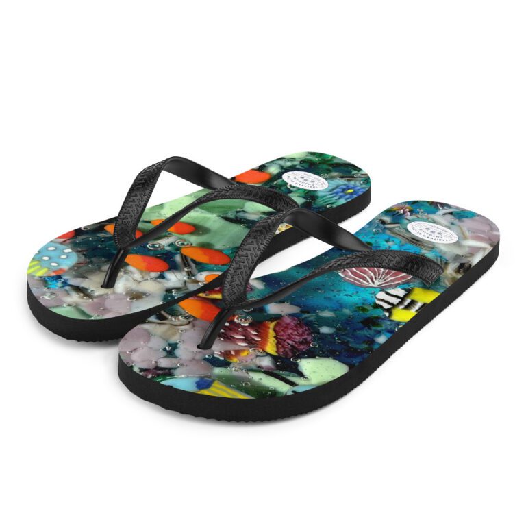 Merchandise Featuring Glass Images - Fish Murrine Flip-Flops