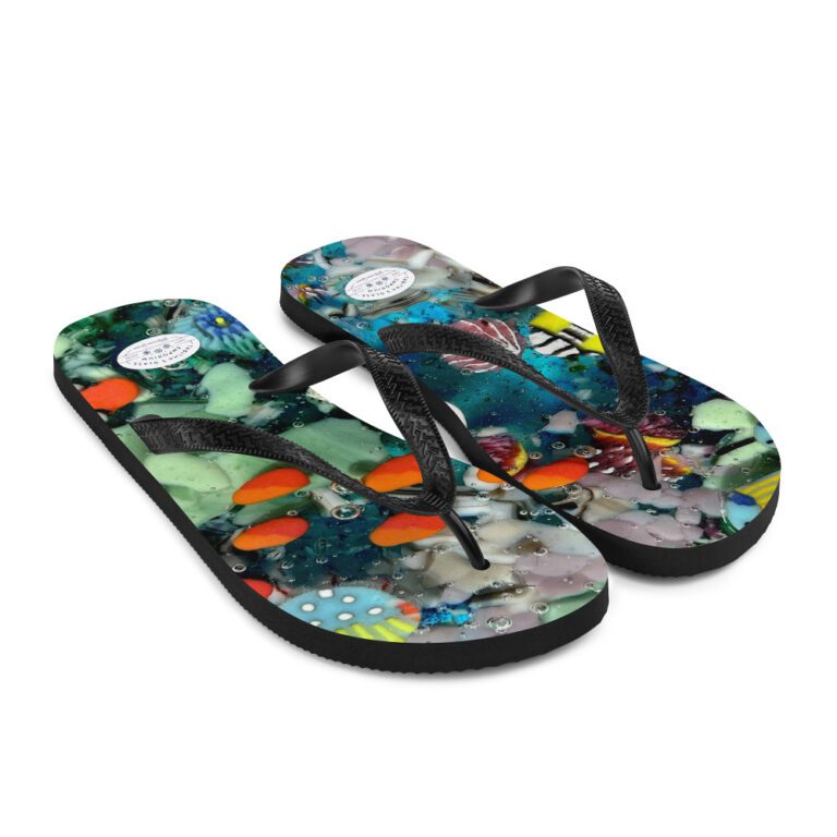Merchandise Featuring Glass Images - Fish Murrine Flip-Flops