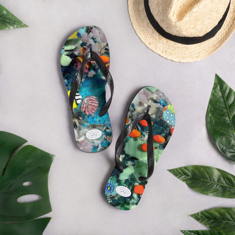 Merchandise Featuring Glass Images - Fish Murrine Flip-Flops