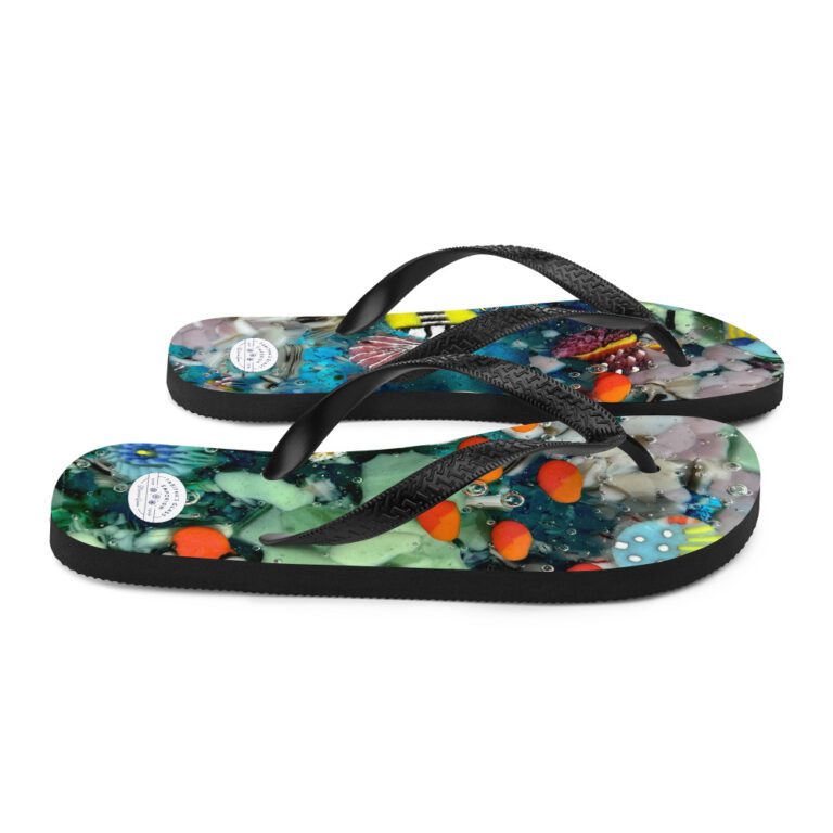 Merchandise Featuring Glass Images - Fish Murrine Flip-Flops