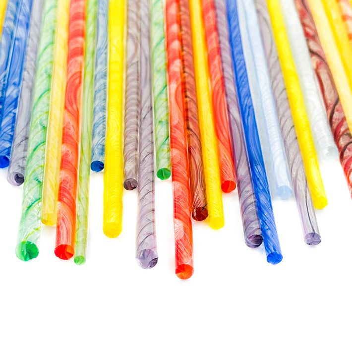 Twisted Glass Cane - 30 Mixed Color - 96COE