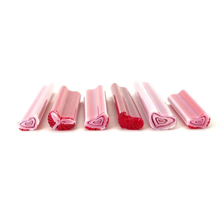 Murrine - Hearts - Pink - 90COE