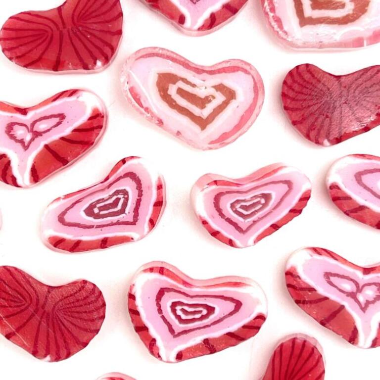 XL Murrine - Pink Hearts - 90COE