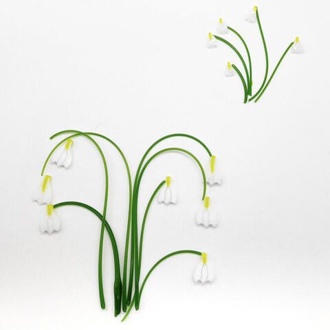 Murrine - Mixed Size - Snowdrop-Plant - 90COE