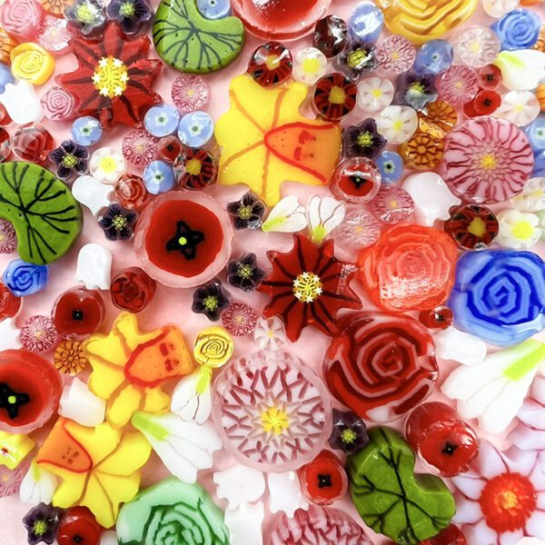 Murrine - Mixed Sizes - Birth Month Flower Mix – 90COE – 100g
