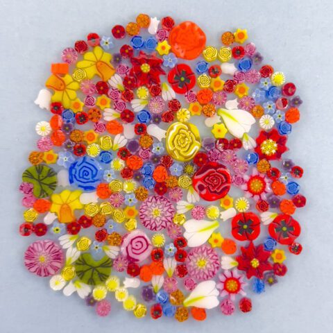 Murrine - Mixed Sizes - Birth Month Flower Mix  – 90COE – 100g