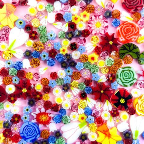 Murrine - Mixed Sizes - Birth Month Flower Mix – 90COE – 100g