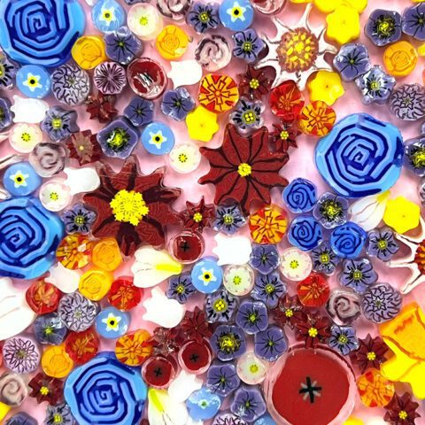 Murrine - Mixed Sizes - Birth Month Flower Mix – 96COE – 100g