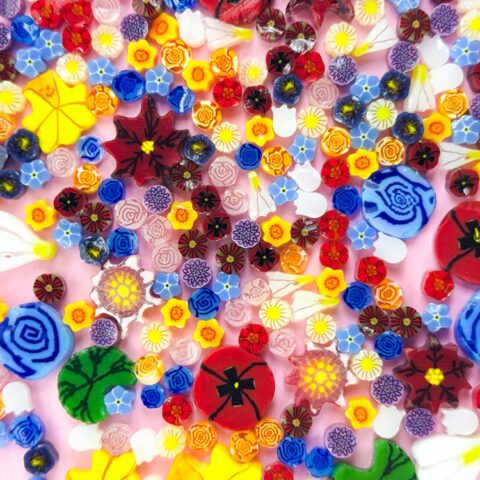 Murrine - Mixed Sizes - Birth Month Flower Mix – 96COE – 100g