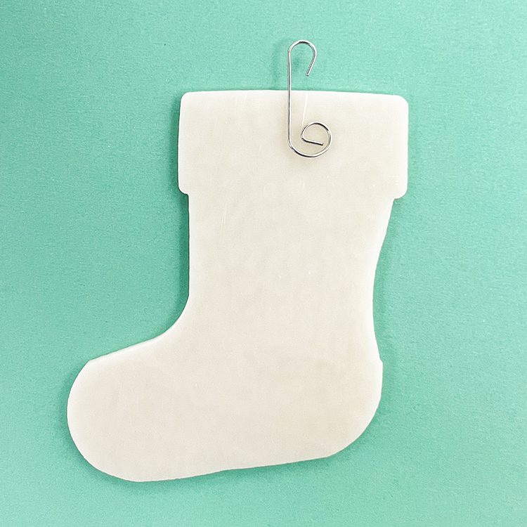 Precut Glass Shape - Christmas Stocking - Bullseye Glass