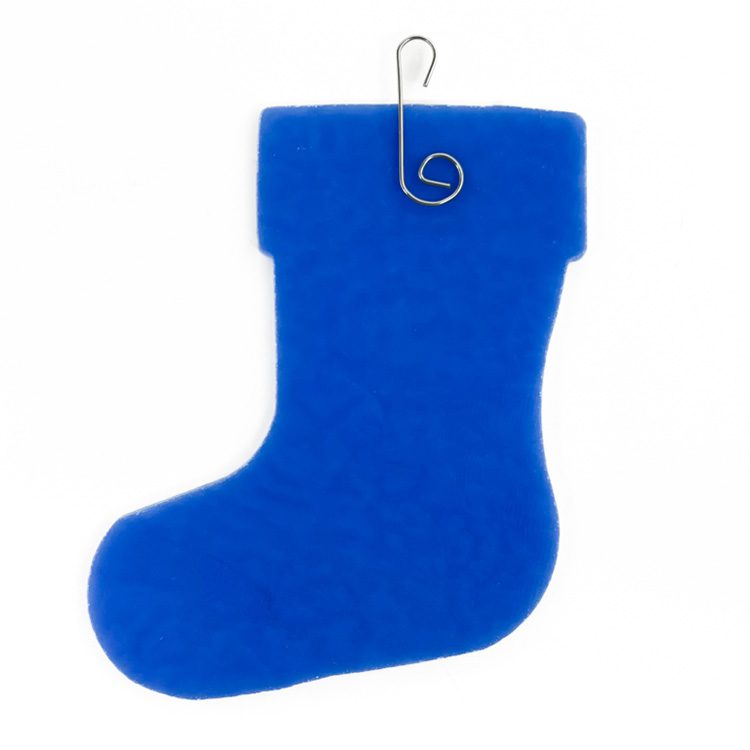 Precut Glass Shape - Christmas Stocking - Bullseye Glass