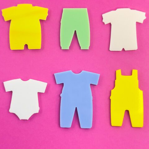 Precut Glass Shape - Set of Baby Clothes - Oceanside Glass