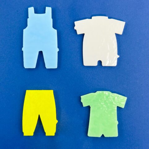 Precut Glass Shape - Baby Clothes - Bullseye Glass