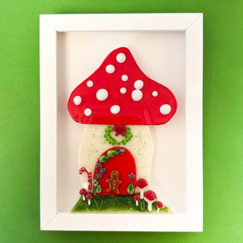 Fused Glass Mushroom House
