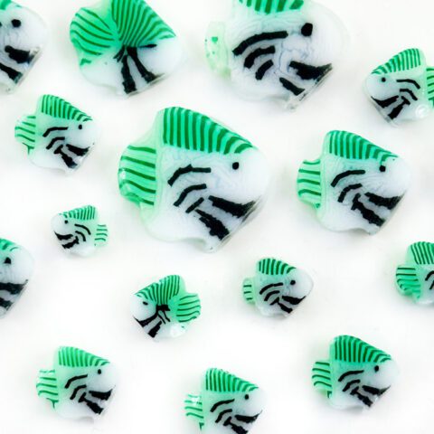 Murrine - Mixed Sizes - Mint Fish - 90COE