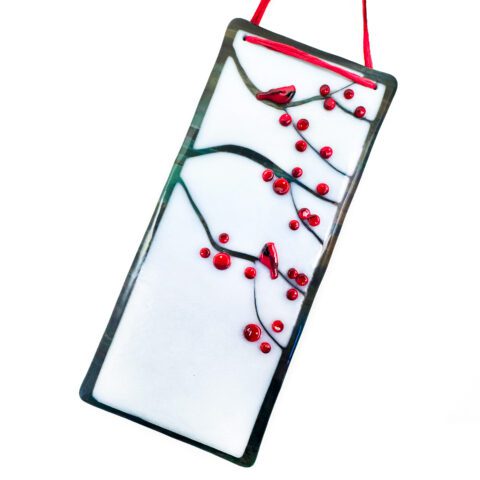 Fused Glass Whispers in Red