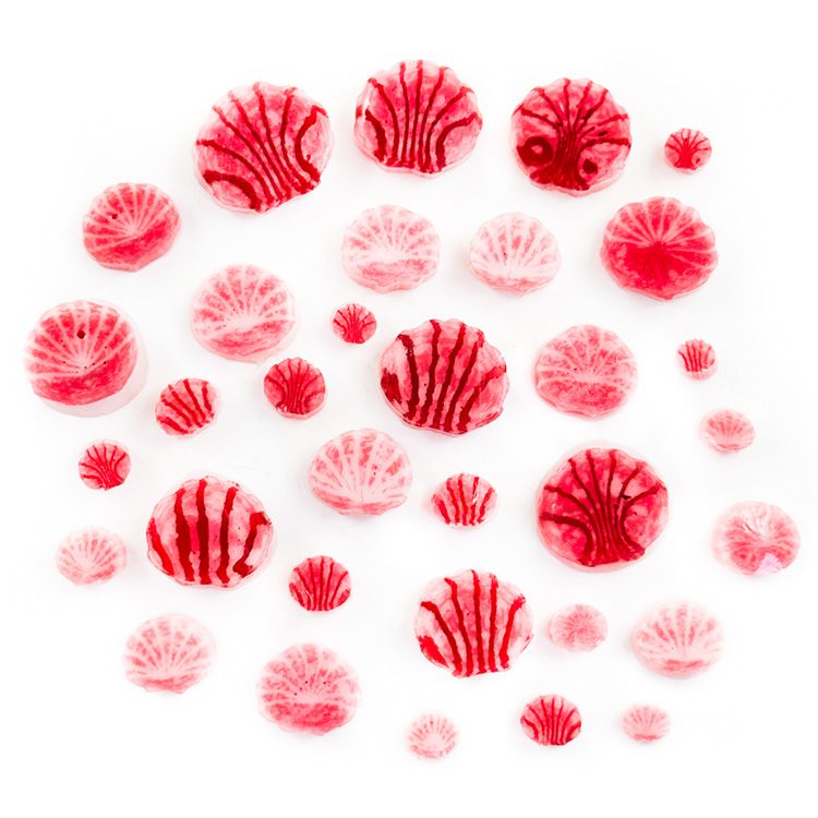 Murrine - Mix Size - Old Scallop Shell - 90COE - 1oz - Image 2