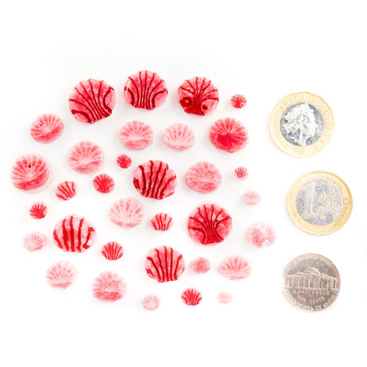 Murrine - Mix Size - Old Scallop Shell - 90COE - 1oz