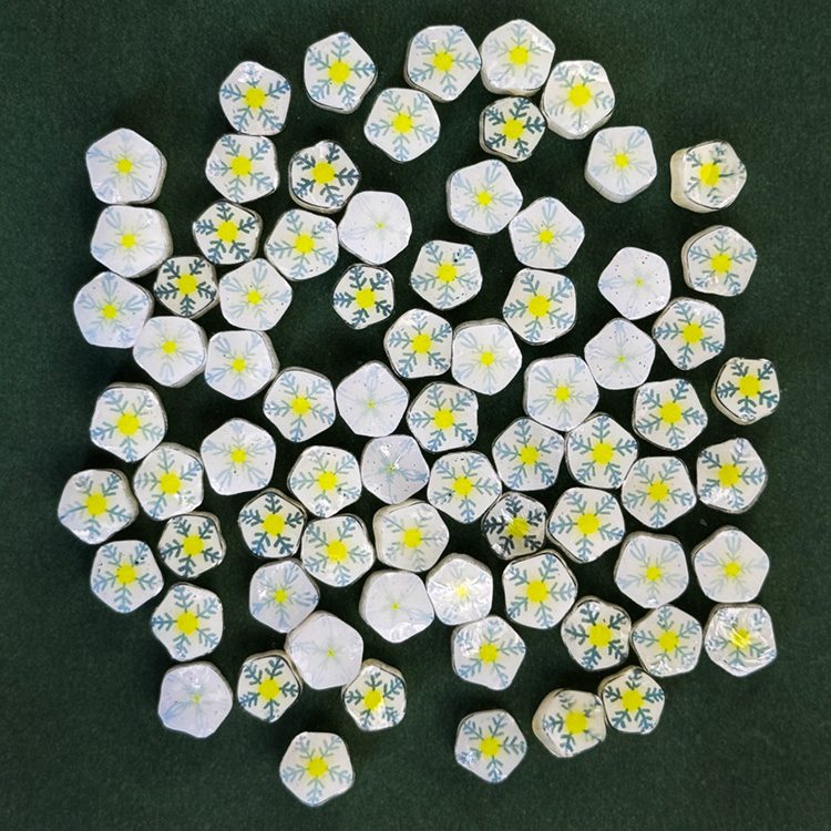 Murrine - Flowers - White Poinsettia - 90COE