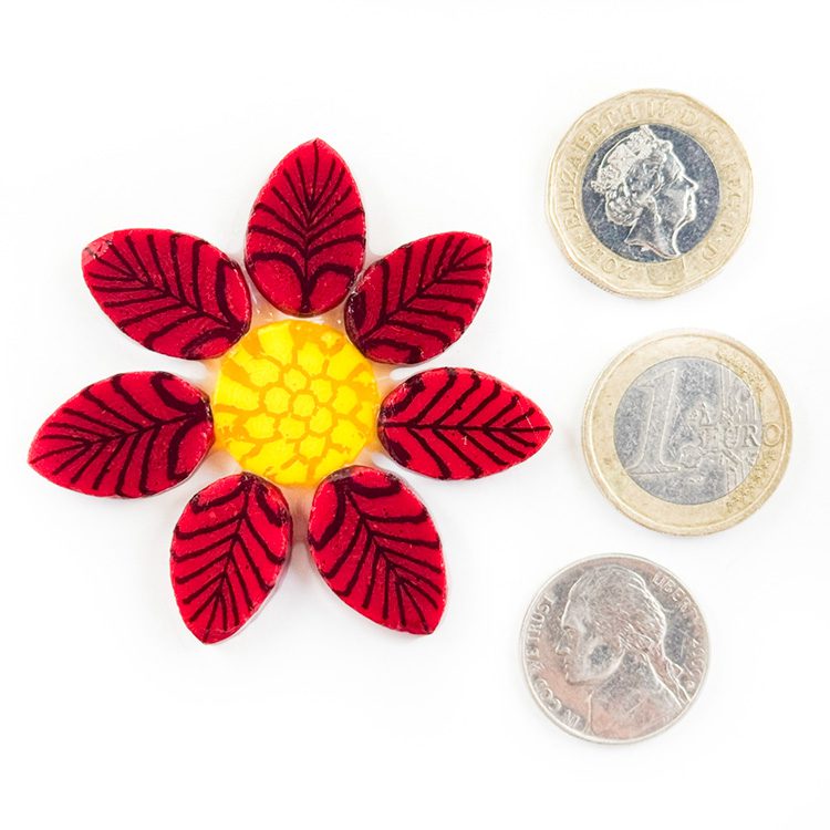 XL Murrine - Poinsettia Flower - 96COE