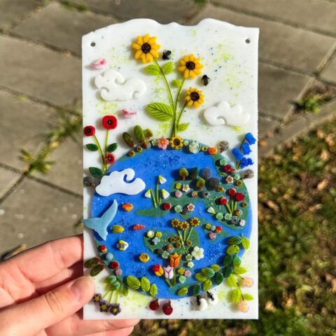 Fused Glass Earth Day