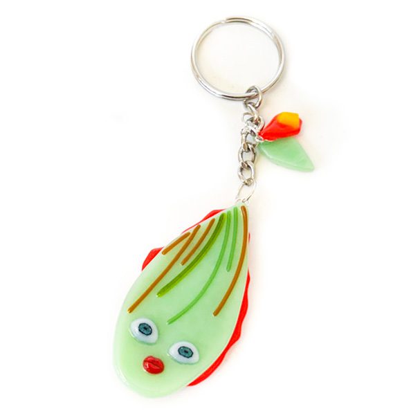 Fused Glass Mood Monster Keychains - Image 3