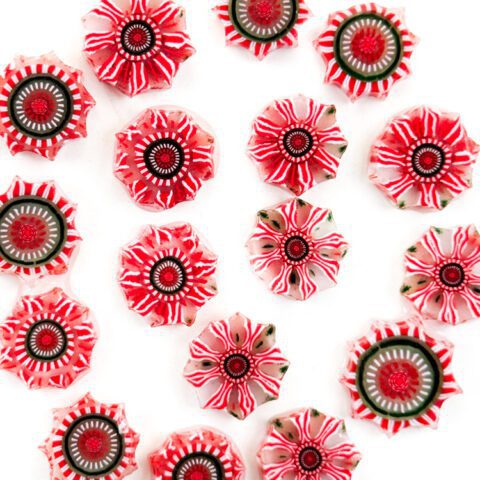 XL Murrine - Stripy Christmas Mandala - 96COE - 1oz