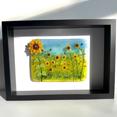 Fused Glass Sunflower Meadow