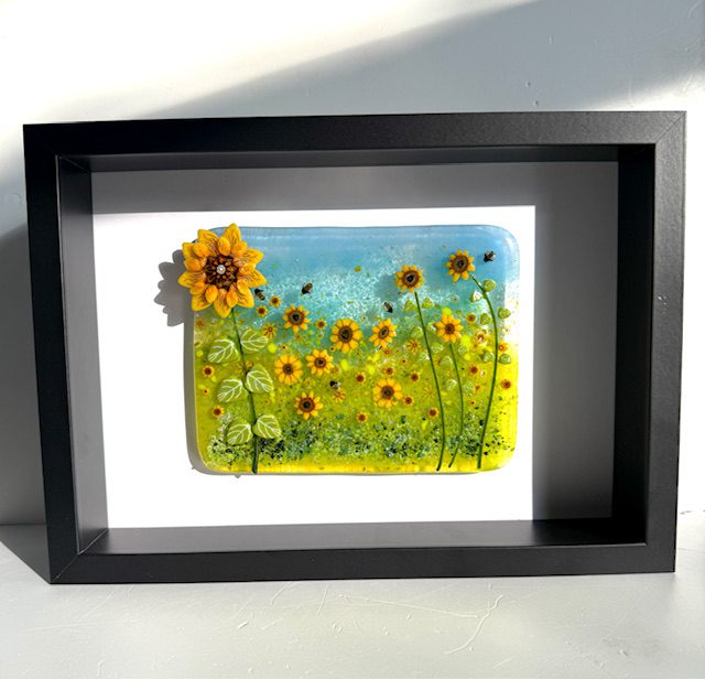Fused Glass Sunflower Meadow