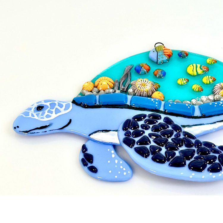 Fused Glass Aquarium Sea Turtle - Image 3