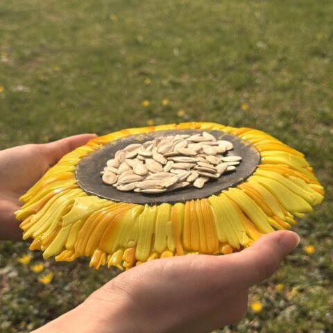 Fused-Glass-Sunflower-Seed-Bowl