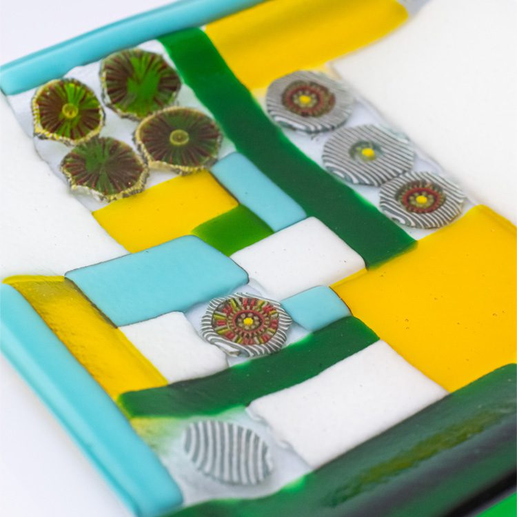 Fused Glass Boho Mandala Plate - Image 2