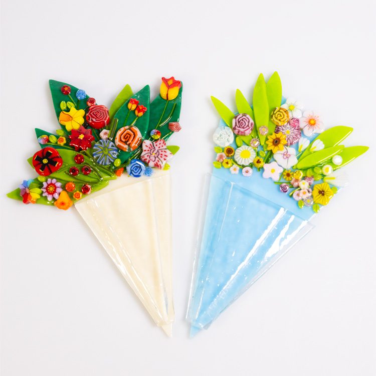 Fused Glass Bouquet Watering Plant Stake