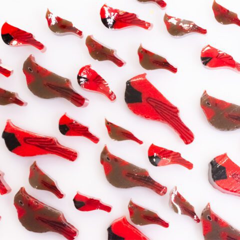 Murrine - Mix Size - Cardinals - 96COE