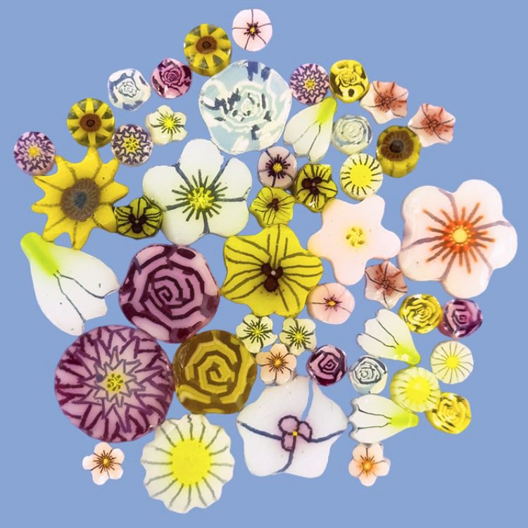 Murrine - Pastel Flower Mix - 90COE - Image 2