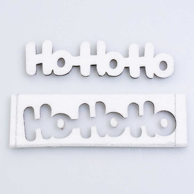 Fiber Paper Cut-out Word Ho Ho Ho