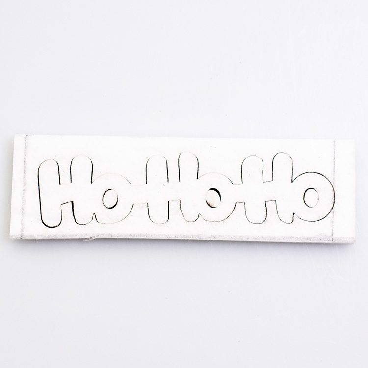 Fiber Paper Cut-out Word: Ho Ho Ho - Image 2