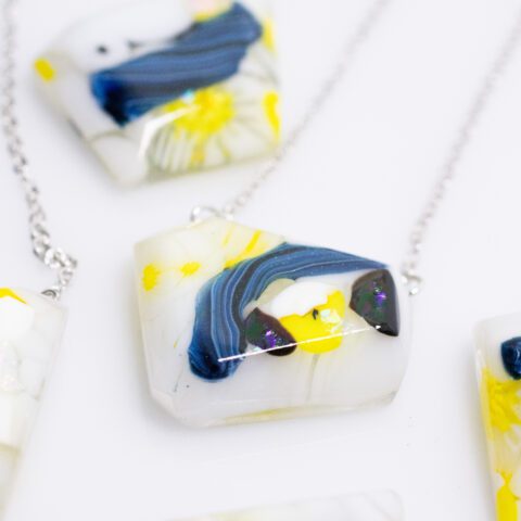 Fused Glass Abstract Jewelry