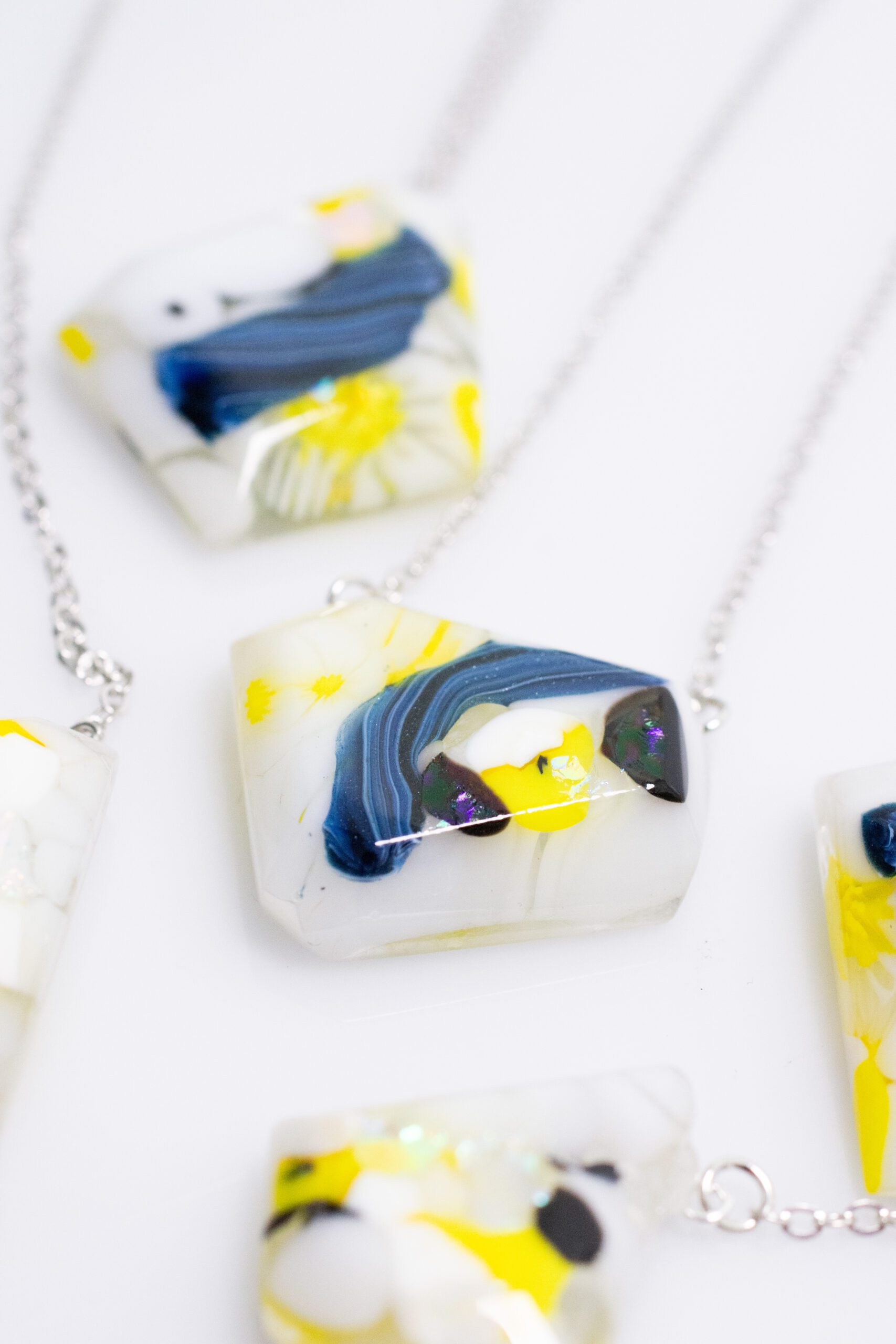 Fused Glass Abstract Jewelry
