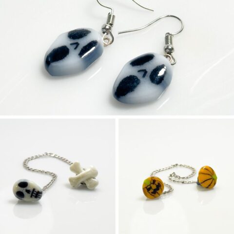 Fused Glass Halloween Jewelry