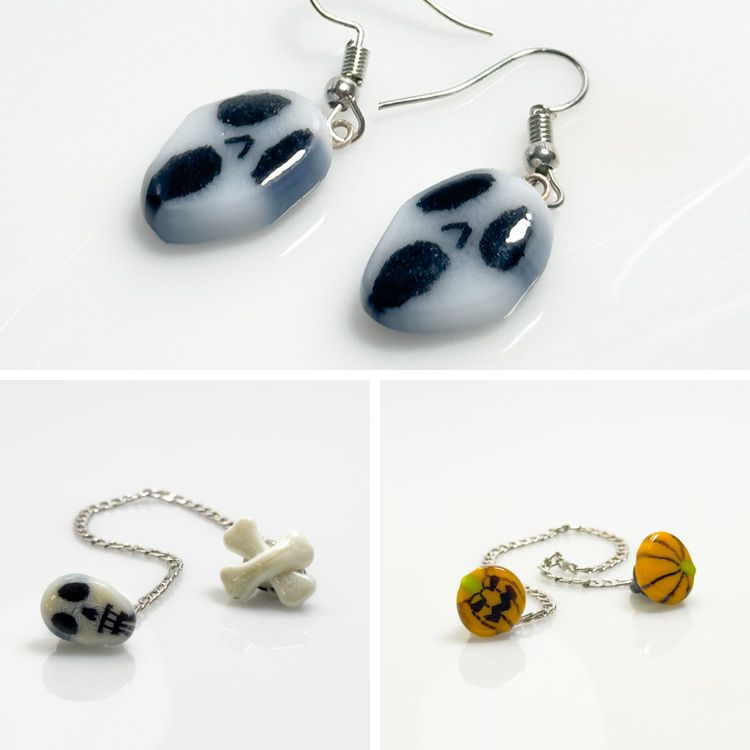 Fused Glass Halloween Jewelry